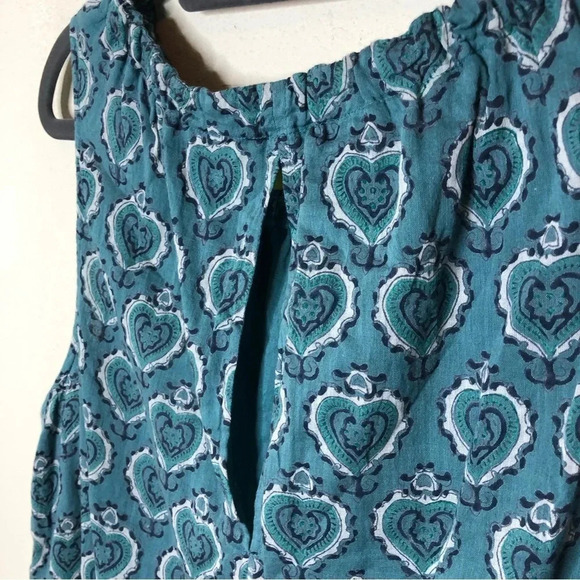 Roller Rabbit Soft Turquoise Green Dress with Pom Tassel Bottom Edge Size Medium - Picture 7 of 8